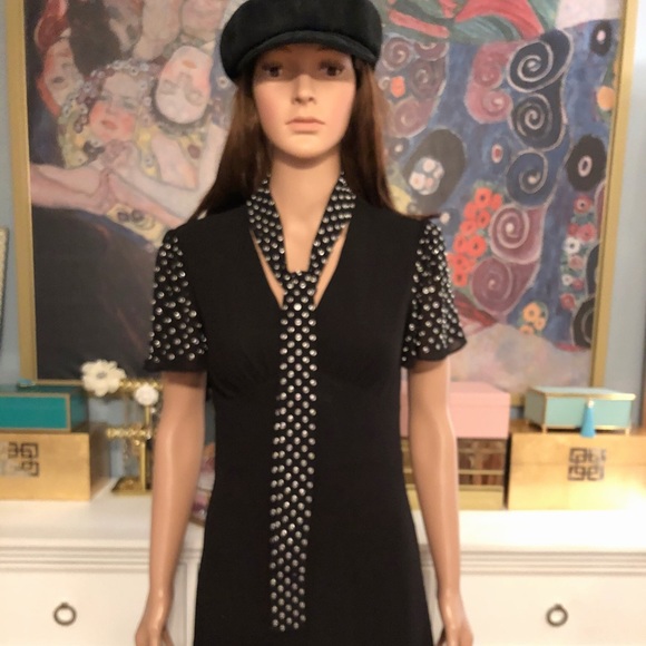 Michael Kors Dresses & Skirts - Michael Kors black dress with silver grommets XS